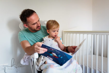 documentary family shoot - arlo has a bed time story